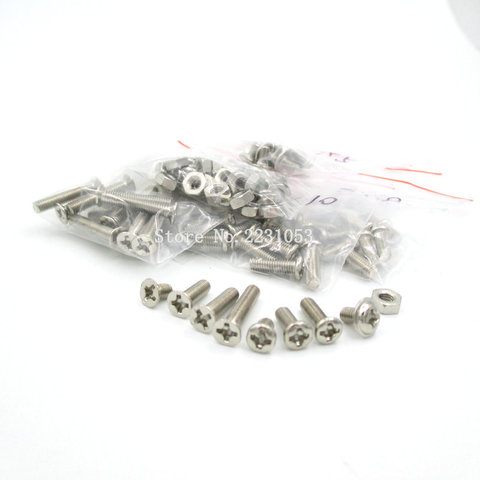 140PCS/LOT M3 Cap/Button/Flat Head Hex Socket Screws Bolt With Hex Nuts Assortment Kit 3*5mm - 3*16mm Screw Set ► Photo 1/5