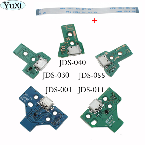 JDS-001 JDS011 JDS030 JDS040 55 USB Charging Port Socket Board charger board with flex ribbon cable For PS4 Pro controller board ► Photo 1/6