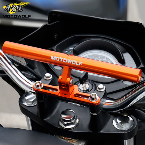 MOTOWOLF Universal Motorcycle/Scooter/Sport-bike/Cycle Reinforced Crossbar Motor Phone/GPS/Spotlight/Headlights Mounting Bracket ► Photo 1/5