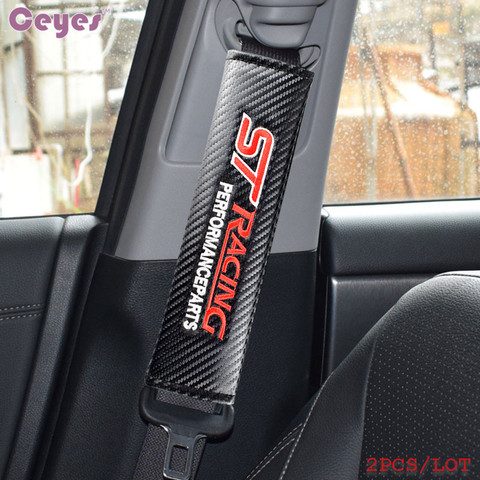 Ceyes Car-Styling Car Emblems Case For Ford Focus 2 Focus 3 4 2005-2017 ST Racing Mondeo Kuga Mk4 Seat Belt Cover Car Styling ► Photo 1/6