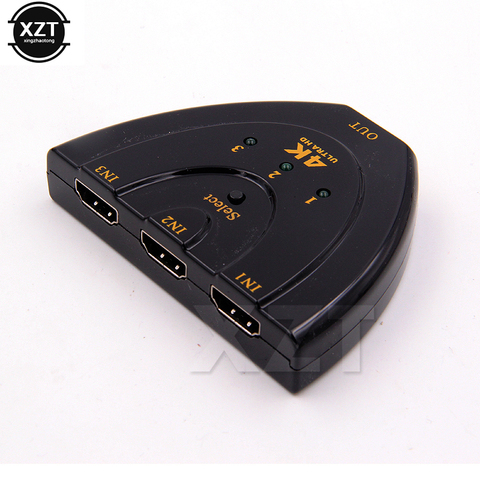 3 Port HDMI Switch Switcher 4K*2K 3D Mini HDMI Splitter 3 in 1 out Port Hub for DVD HDTV Xbox PS3 PS4 1080P hot sale new ► Photo 1/5