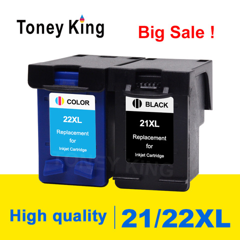 Toney King 21 22 XL Ink Cartridge Replacement for HP 21 22 For HP21 21XL 22XL Deskjet F2180 F2280 F4180 F380 380 Printer ► Photo 1/5