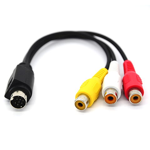 MMI AV Cable 9 PIN S-VIDEO to 3 RCA COMPONENT FOR TV ADAPTER  0.88feet  c08 ► Photo 1/6