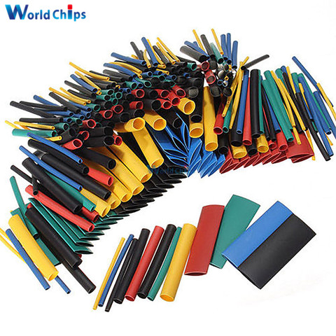 127/140/328/530Pcs Assorted Polyolefin Heat Shrink Tubing Tube Cable Sleeves Wrap Wire Set 8 Size Multicolor/Black ► Photo 1/6