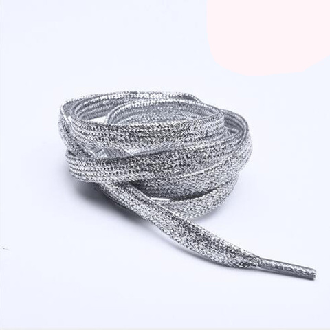Metallic Glitter Silver Thread Shoelaces