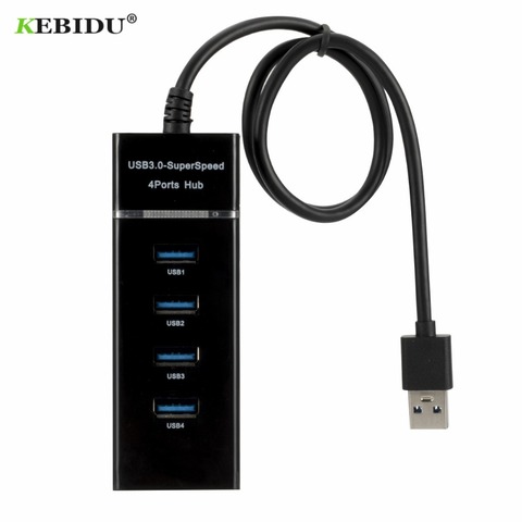 KEBIDU 4 ports High Speed HUBs Hi-Speed 4 Port USB 3.0 Multi HUB Splitter Expansion For Desktop PC Laptop Adapter USB HUB ► Photo 1/6