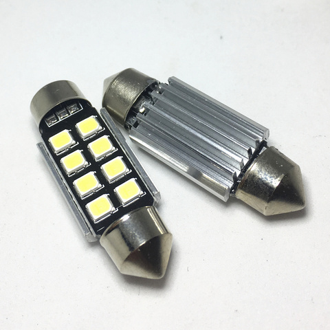 2pcs Festoon 8 smd LED 31mm 36mm 39mm 41mm CANbus C5W led ERROR FREE 5630 5730 interior reading white ice blue bulbs dome lamps ► Photo 1/6