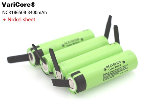 100% New Original NCR18650B 3.7 V 3400 mAh 18650 rechargeable lithium battery Battery Nickel Welding Sheet ► Photo 1/1