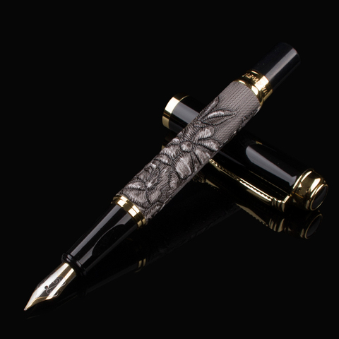 high quality 3d pen dragon Gold clip DIKA WEN 891  luxury metal Fountain Pen Nib Golden Trim Without Pencil Box Office ink pen ► Photo 1/6
