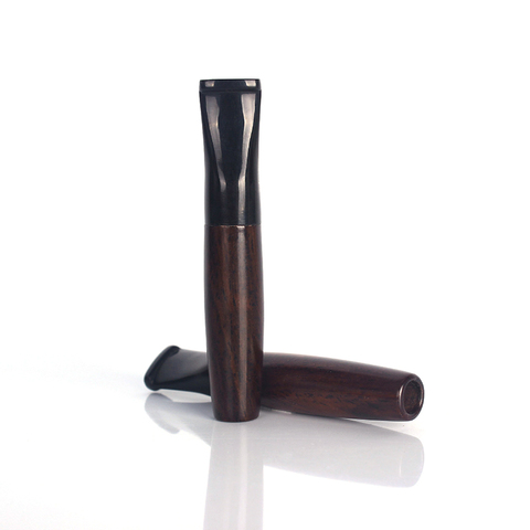 1 Pcs Ebony Pipes Filter Wood Smoking Pipes Herb Tobacco Pipe Cigar Narguile Grinder Smoke Mouthpiece Cigarette Holder ► Photo 1/6