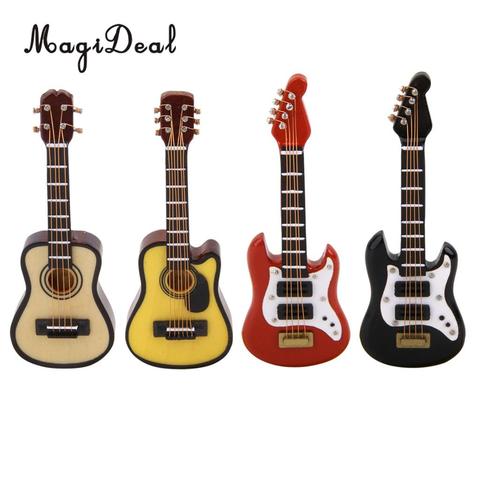 MagiDeal 4Colors 1:12 Dollhouse Miniature Music Instrument Electric Guitar for Kids Learning Educational Musical Toy House Decor ► Photo 1/6