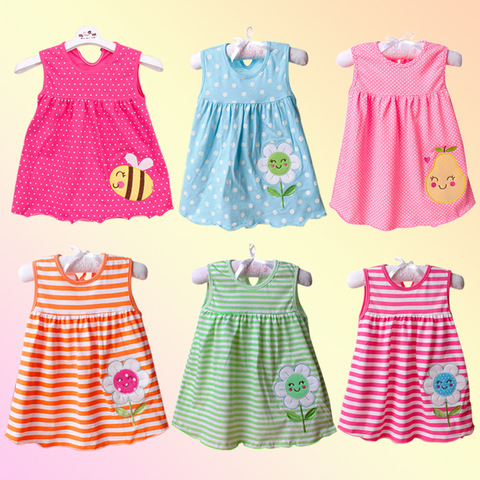 Baby Dress 2022 Summer New Girls Fashion Infantile Dresses Cotton Children's Clothes Flower Style Kids Clothing Princess Dress ► Photo 1/6