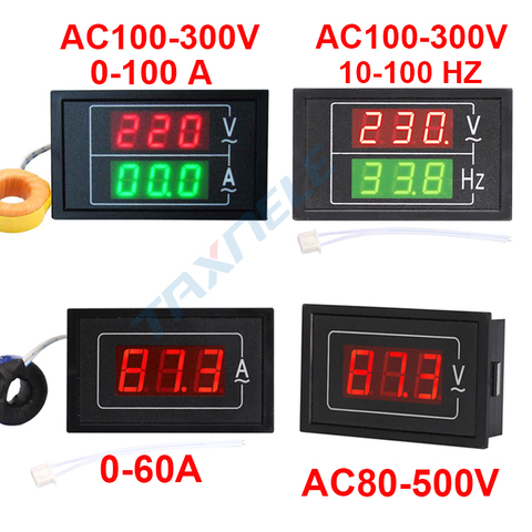 DL85 AC80-500V 100A 60A Dual Display Voltage Current Meter Detector Frequency Meter Amperimetro LED Voltmeter Ammeter AC Meter ► Photo 1/6