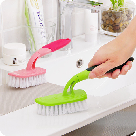 1pc Color Handle Square Bathroom Brush Bath Brush Tile Clearance Cleaning Brush Floor Brush ► Photo 1/5