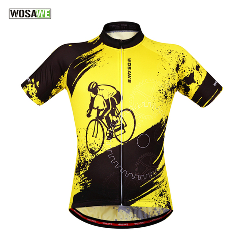 WOSAWE Men's Cycling Jersey Ciclismo Clothing Summer Short Sleeve Bicycle Jerseys Road Bike Jersey Shirt Maillot Ciclismo ► Photo 1/6