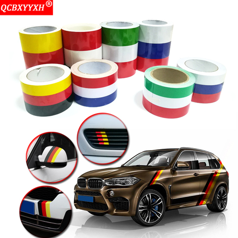 Car-styling 1 Meter 3 Colors Russia German France Italy Flag Car Waterproof PVC Sticker Badge Motorcycle Decoration Film Sticker ► Photo 1/6