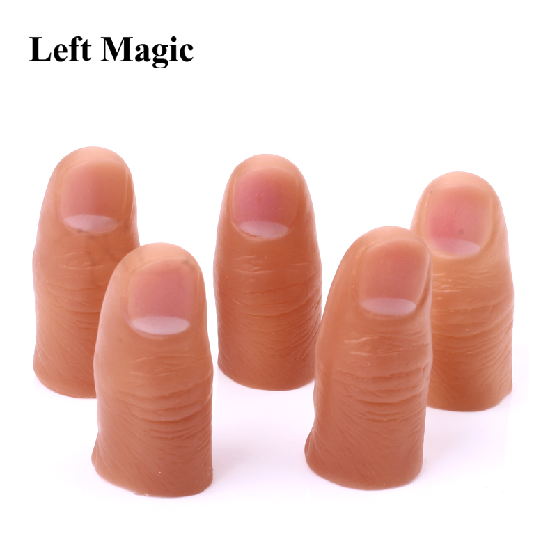 5 Pcs Magic Thumb Tip Trick Rubber Close Up Vanish Appearing Finger Trick Props 