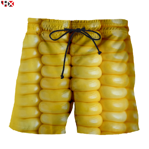 Men Shorts Golden Yellow Corn Plant Funny 3D Print Shorts Men/Women Streetwear Harajuku Style Summer Sale Shorts S225 ► Photo 1/1