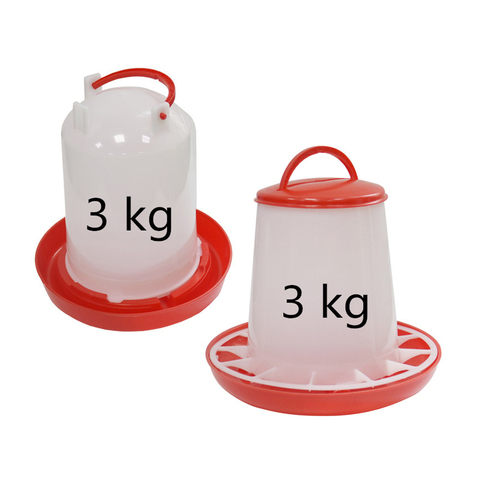 1Pc 3 KG Chicken Drinker/Feeder Rooster Hen Drinking Cups Feeding Cup Farm Animal Poultry Chicken Farm Feeding Watering Supplies ► Photo 1/6