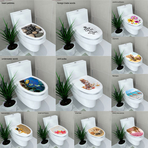 sticker WC cover toilet pedestal toilets stool toilet lid sticker WC home decoration Waterproof bathroom Accessories ► Photo 1/6