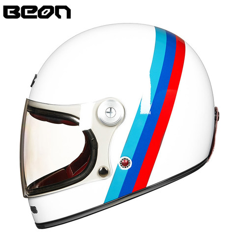 BEON full face glassfiber motocross helmet beon B510 vintage motorcycle professional retro Helmets ECE certification ► Photo 1/4