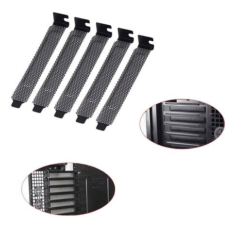 10pcs Black PCI Slot Cover Dust Filter Blanking Plate Hard Steel With Screw ► Photo 1/5