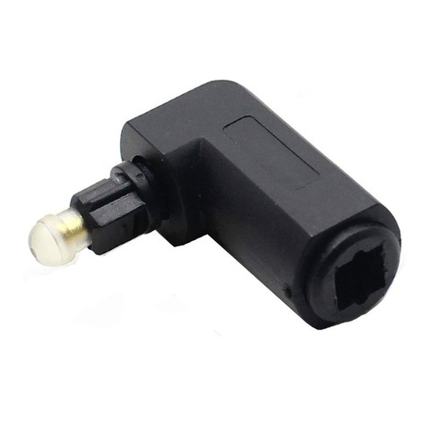 Wholesale Toslink 90 Degree Optical Audio Cable Adapter Male to Female Right Angle 360 Rotates PC TV DVD Stereo Optical Cable ► Photo 1/6