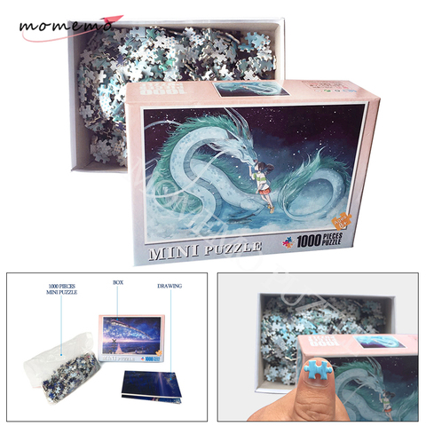 MOMEMO Spirited Away Jigsaw Puzzles for Adults Cartoon Puzzle Anime Wooden Puzzle 1000 Pieces Adult Kids DIY Educational Toys ► Photo 1/6