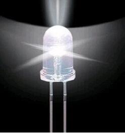 10Pcs/pack 5mm LED Light White Ultra-Bright 15000MCD Lamp Diodes bai ► Photo 1/1