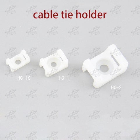 100pcs White Network Wire Nylon Plastic Self-locking Cable Zip Tie Base Holder ► Photo 1/5