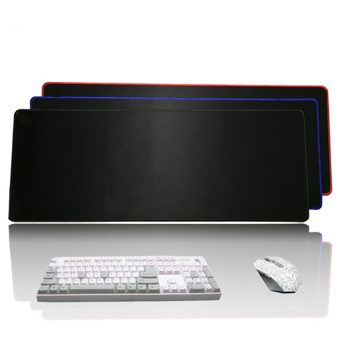 Solid Big Gaming Mouse Pad Red/Blue/Black Locking Edge Desk Keyboard Mouse Mat Rug Large Game Mousepad Gamer for CSGO Dota 2 ► Photo 1/6