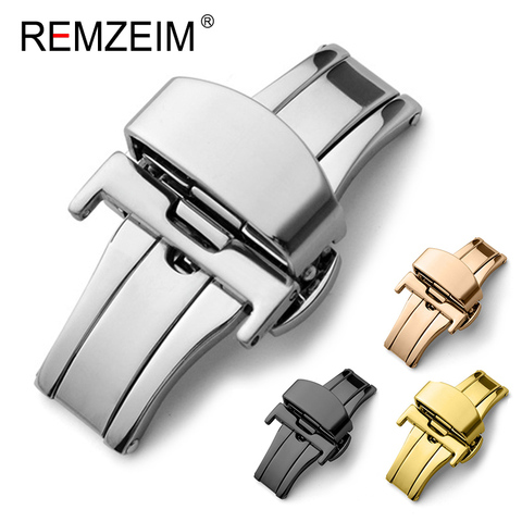 Butterfly Deployment Buckle Automatic Double Click Stainless Steel Strap Button For Watch Band 16mm 20mm 22mm 24mm Gift Tool ► Photo 1/6