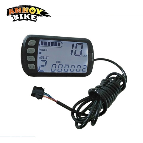 Mini LCD Display For Electric Bike 24V 36V 48V Scooter Motorcycle Speedmeter Waterproof Ebike Display With 5 Connector Wires ► Photo 1/6