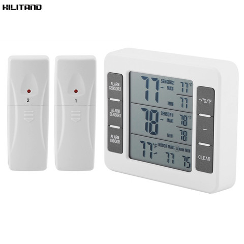 Digital Thermometer Temperature Meter Weather Station Tester with Wireless Outdoor Transmitter0-50C C/Fmaximum Min Value Display ► Photo 1/6