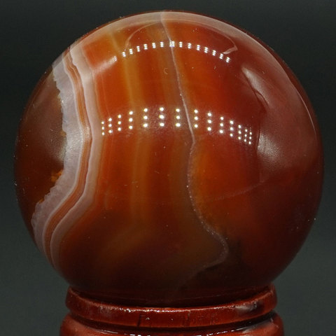 40MM Natural Gemstone Red Agate Carnelian Sphere Crystal Ball Reiki Healing Globe Home Decor ► Photo 1/3