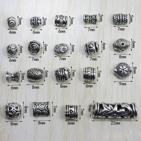 20pcs/lot Tibetan Silver Handmade Multi Size Metal Spacer Beads Decoration Designer Charm Beads Accessories DIY Jewelry Making ► Photo 1/6