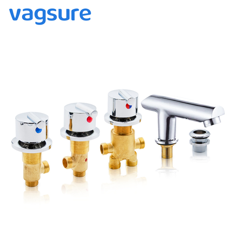 Vagsure 1Set Hot and Cold Water Copper Massage Bathtub Faucet Bathroom Shower Cabin Faucet Mixer Shower Room Mixing Valve Tap ► Photo 1/6