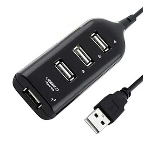 USB 2.0 High Speed Mini 4 Ports Splitter Usb Hub Adapter For PC Laptop Computer Black And Can Only Be Used Individually ► Photo 1/6