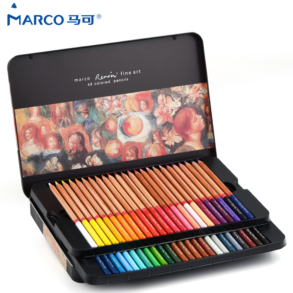 Marco Reffine Prismacolor Oil Pencils 24/36/48Colors Oily Colored