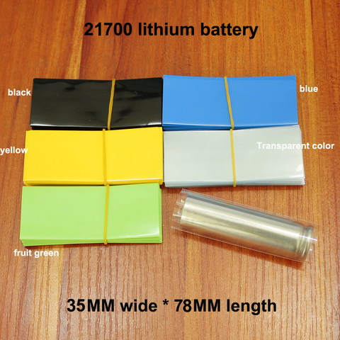 100pcs/lot 21700 lithium battery PVC heat shrinkable film battery skin packaging shrink film battery sleeve insulating sleeve ► Photo 1/1