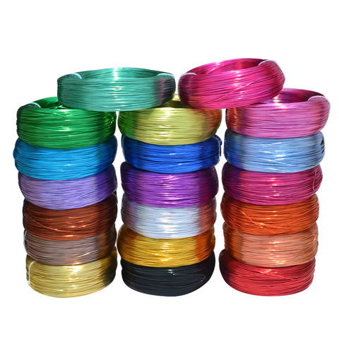 10 Meters / Roll 1mm Round Plated Aluminium Craft Floristry Wire For Jewellery Beads Making Findings Braided material 20 colors ► Photo 1/1