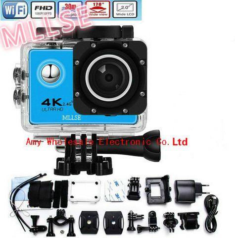 100% Original 4K MLLSE go pro hero Sport Action Camera 2.0 LCD 30M Waterproof 4K WiFi go pro Sport camera extreme Diving helmet ► Photo 1/5