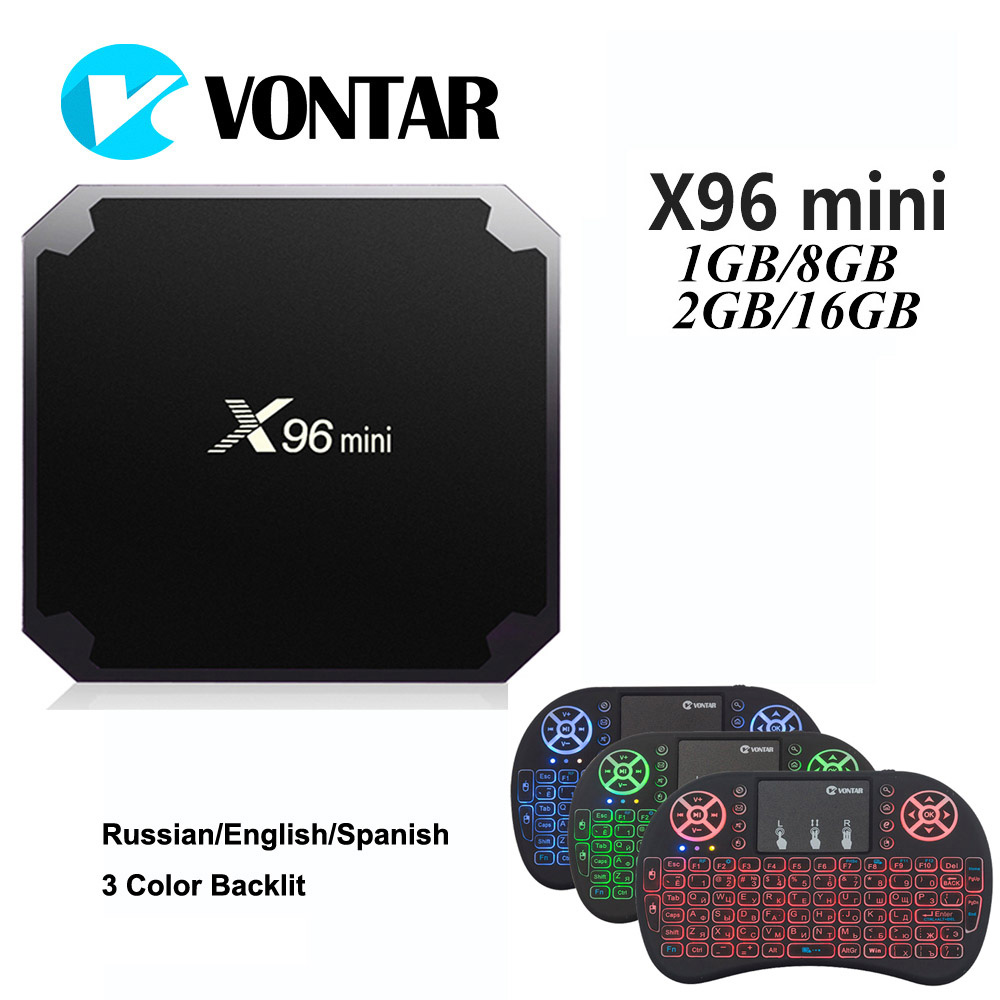  X96 Mini Android 7.1 TV BOX 1GB 8GB AMLOGIC S905W QUAD CORE  SUPPORT 2.4G WIFI H.265 X96MINI MEDIA PLAYER : Electronics