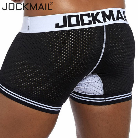 JOCKMAIL Boxers Elasticity Mesh Underwear Men Boxers Homme Cueca Boxer Shorts Sexy Mens Pouch Boxers Male Underpants Gay Pantie ► Photo 1/6