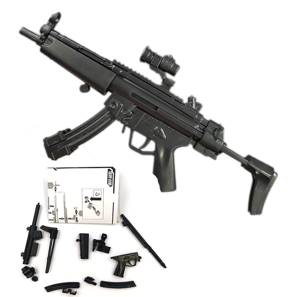 1/6 Scale MP5 Submachine Gun Model For Action Figures Soldiers Military Weapons 