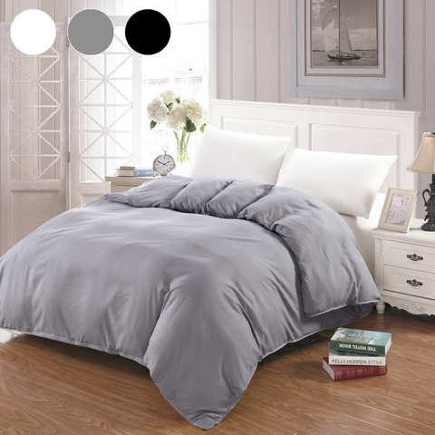 2022 Duvet Cover White Black Gray Comforter/Quilt/Blanket case Twin Full Queen King double single Bedding 220x240 200x200 150 ► Photo 1/5