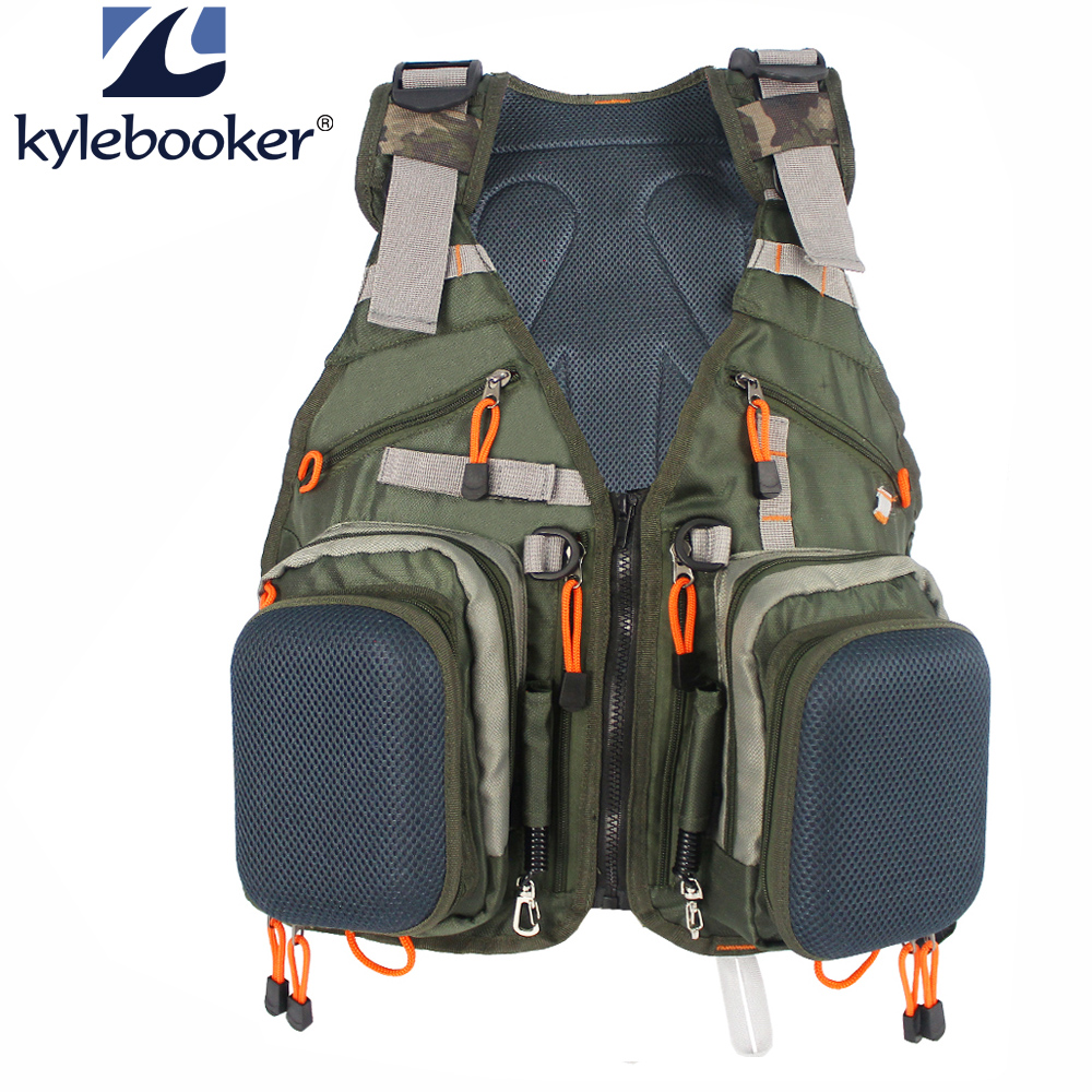 Fly Fishing Vest, Fishing Safety Life Jacket for Swimming Sailing Boating Kayak Floating Multifunction Breathable Backpack for Men and Women Vest