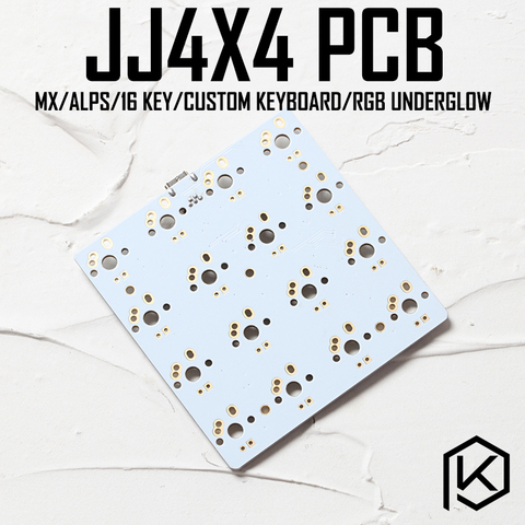 jj4x4 jj4X4 16 keys Custom Mechanical Keyboard  PCB programmed numpad layouts bface firmware with rgb bottom underglow alps mx ► Photo 1/6