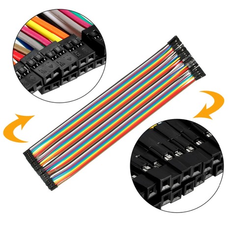 UXCELL Promotion 20.5cm Long 2P to 1P Female to Female Jumper Wire 2mm to 2.54mm Pitch 1.3mm Ribbon Cable Breadboard DIY ► Photo 1/3