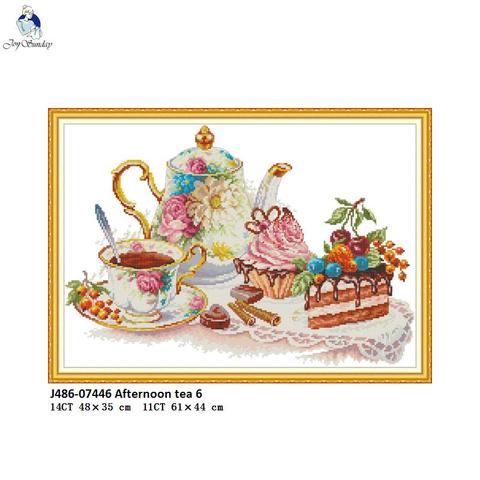 Afternoon Tea Counted Printed On Canvas DMC 14CT 11CT Cross Stitch kits, Embroidery Needlework Set, Hand Made Crafts Home Decor ► Photo 1/6